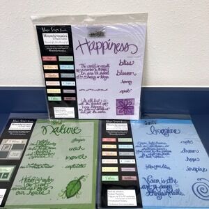 3 Pkgs Magic Scraps Nature Themed Scrapbook Combo Kit Monochromatic‎ Vellum New